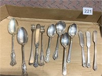 ASSORTED SILVER PLATE FLATWARE