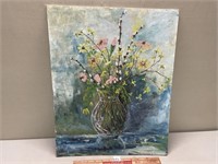 GREAT FLORAL PAINTING 15X20 INCHES