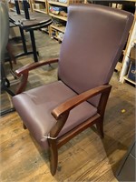 Tall back new side chair dark red