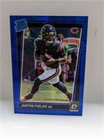 2021 Optic Rated RC Justin Fields Blue Prizm #204