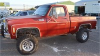 1975 CHEVROLET SHORT BED SQUARE BODY 4X4 TRUCK