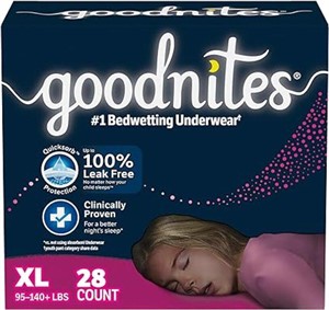 Goodnites Girls' Bedwetting Underwear, Size Extra