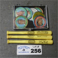 Baseball Coins & Mini Plastic Louisville Bats