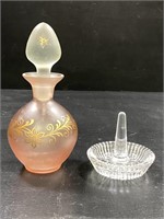 Vintage Frosted Pink Perfume Bottle & More