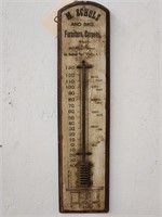 "M Schulz & Bro" Wooden Thermometer