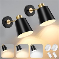 Battery Operated Wall Sconces Set, Dimmable