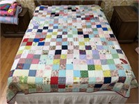 Handmade Quilt #43 Striped/Floral/Patterned