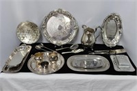 Vintage Silverplate & Aluminum Serving Collection