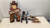 Cowboy & Rocking Horse Decorations