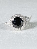 14k Gold Black Diamond Ring