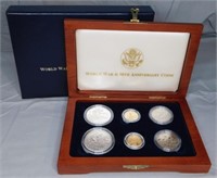 1991-1995 WWII 50th Anniversary 6-Coin Proof and