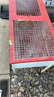 Raised Metal cage approximately 39x18x24 inches