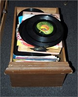 Dozens Of Vintage 45 R P M Records Box Lot