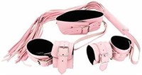 Strict Leather Beginner Bondage Set, Pink