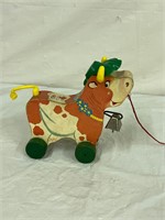 Fisher Price 1961 Bossy Bell the Cow Pull Toy