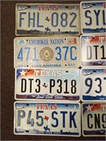 8- Texas/ Oklahoma License Plates