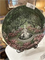 Hand painted tray of Forsyth Fountain
