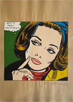 Roy Lichtenstein Mixed Media on Paper-Signed-COA