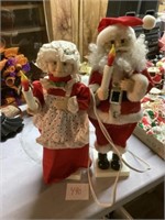 Mr. and Mrs. Santa Claus lights up