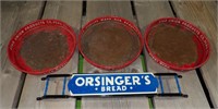 Orsinger's Bread Door Push Sign & Star Model Trays
