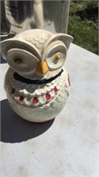 ANTIQUE OWL COOKIE JAR