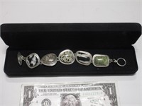 Sterling silver bracelet with stones