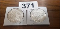 (2) 2020 SILVER EAGLES