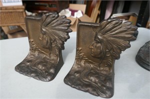 Pair Bronze Book Ends 4"w