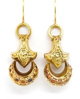 Antique yellow gold earrings