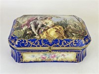 Sevres Style Gilt Painted Porcelain Trinket Box