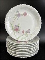 Limoges Floral Porcelain Dinner Plates