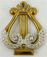 Vintage Lyre Pin
