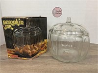 Glass pumpkin container
