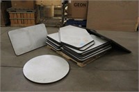 Assorted Table Tops, Approx 36"x36"-24"x42"