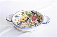 Antique Japanese Ceramic Two Handle Bowl