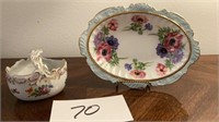 Paragon England oval 9 in x 7 in trinket dish &