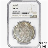 1878-S Morgan Silver Dollar NGC MS64