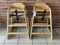 2 Wooden High Chairs