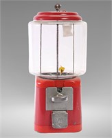 OAK MFG RED TABLETOP PENNY ACORN GUMBALL MACHINE