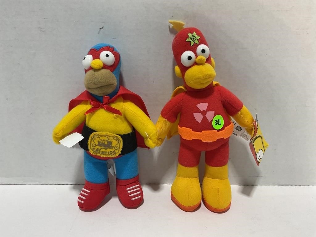 Homer Simpson plush dolls, a lot of two