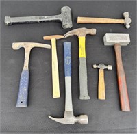 Selection of hammers, dead blow, and more.