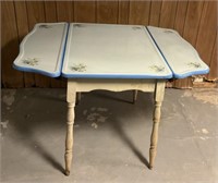 Enamel Drop Leaf Kitchen Table