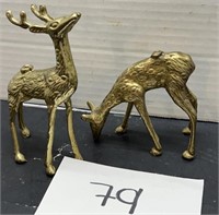 MC brass deer sculptures