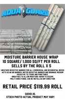Moisture Barrier House Wrap x 5 Rolls