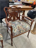 Ornate Captain's Parlor Chair PU ONLY