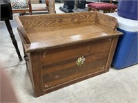 15x27x18 Oak Bench Chest PU ONLY