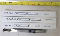 Square Hole Mortiser Drill Bits Three with Box