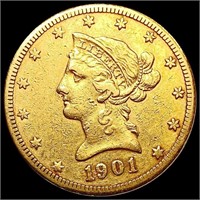 1901-S $10 Gold Eagle LIGHTLY CIRCULATED