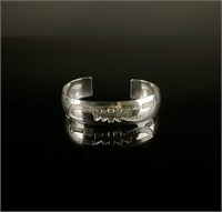 Decorated Navajo Sterling Silver Bracelet