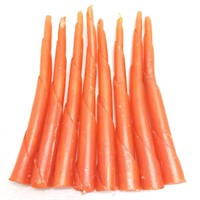 8 Orange candles tapers